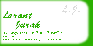 lorant jurak business card